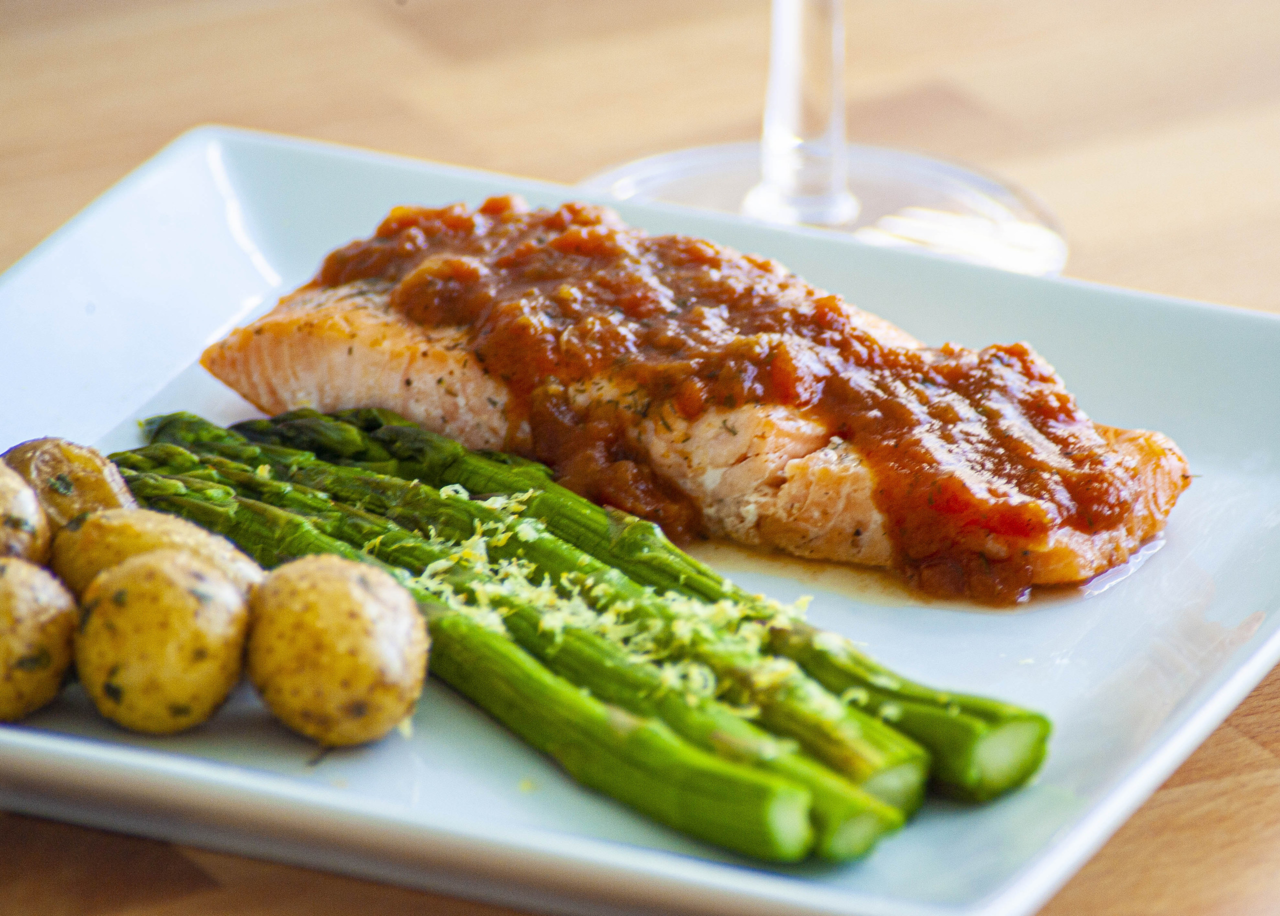 Baked Salmon with Mango Salsa - Dennis' Gourmet